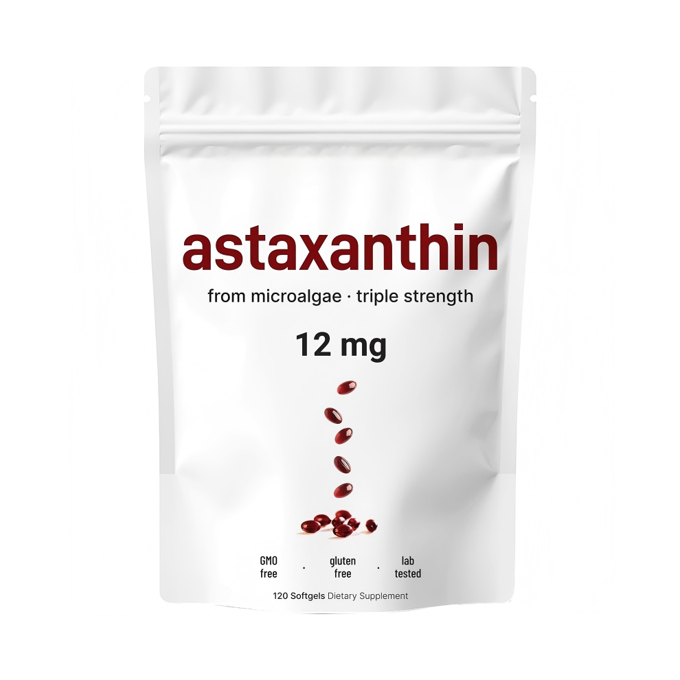 Astaxanthin 12mg Antioxidant Supplements Fresh Microalgae Eye Joint Skin Health
