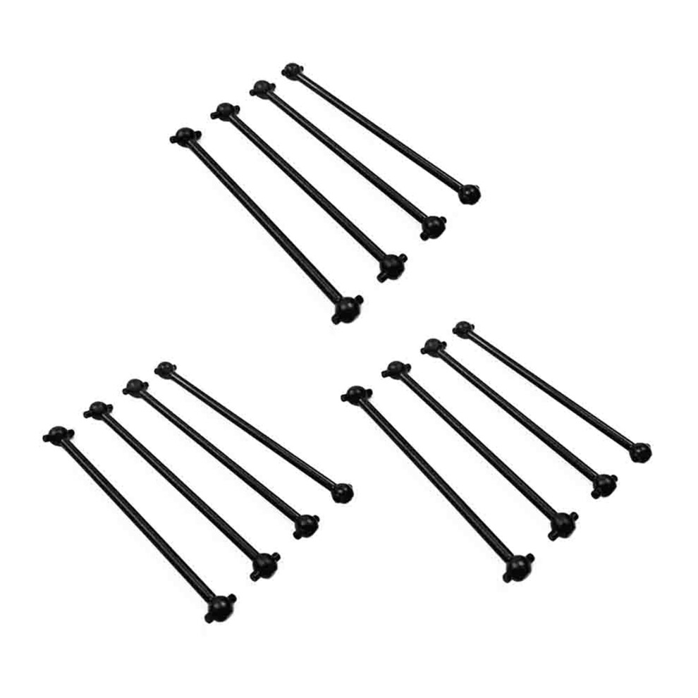 12Pcs Metal Dog Bone Drive Shaft For 144001 124019 124018 Rc Car Upgrades Parts Accessories Black 4712172359072