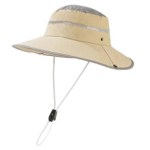 (Khaki) UV Protective Hat for Women Man Sunproof Hat Summer Outdoor Fisherman Hat Adult Breathable Outdoor Camping Hiking Hat  Yellow