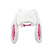 (Rose Pink) Cartoon Rabbit Hat Detachable Ear for Outdoors Furry Skiing with Large Furry Ears Winter Beanie for Skiing Camping  Rose Pink