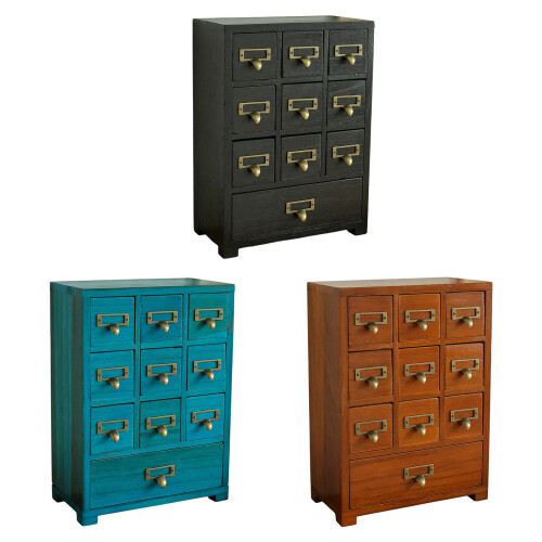 Versatile 9 Compartment Wooden Organizers Drawer Set For-Black 1