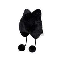 (Black) Oversized Kitten Hat Camping Photo Props New Year Thick Winter Hat Adults Kids Furry Cat Ears Y2K Photo Props  White