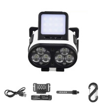 (White) Dimmable LED Hard Hat Lights Motion Sensor Induction Headlamp Replacement Clip On Cap Light for Fishing Camping Multicolor