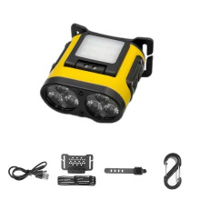 (Yellow) Dimmable LED Hard Hat Lights Motion Sensor Induction Headlamp Replacement Clip On Cap Light for Fishing Camping Multicolor