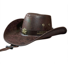 (dark coffee) Outdoor Traveling  Camping Hiking House Western Rivet Cowboy Hat Multipurpose Party Decoration Present Supplies  dark coffee