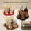 Elegant Antique Bathroom Toothbrush Toothpaste Organizer-Black 5
