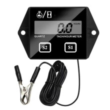 Digital Motor Speedmeter Engine Hour Meter Tachometer Gauge RPM LCD Display