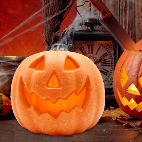 Lanterna de abóbora oca com LED para o Halloween e a Páscoa. 1