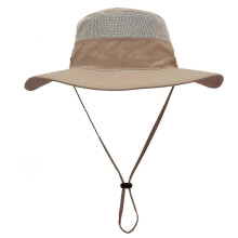 (Khaki) Sun Hat for Men Women UV Protection Foldable Bucket Hat for Fishing Hiking Camping