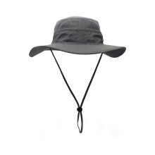 (Dark gray) Sun Hat for Men Women UV Protection Foldable Bucket Hat for Fishing Hiking Camping