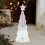 Glass Christmas Tree with Timer Lights Gold Star 9.84 Inch 5