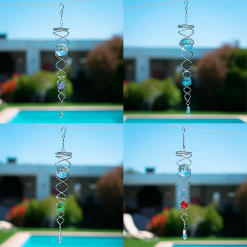 Windspiel aus Edelstahl in Spiralform 2