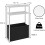 White narrow side table with shelves, 1 piece 2