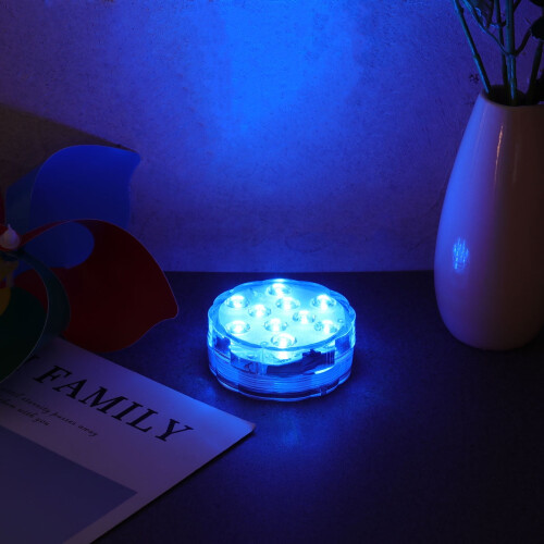 Confezione da 4 luci subacquee a LED impermeabili con telecomando 2
