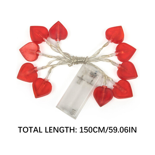 Rød hjerte lanterne Valentinsdag lyskæde 2