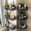 Bathroom shelf wall-mounted no-drill shampoo and towel 2