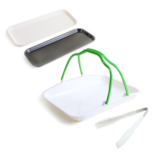 White Food Clip And Plate For Home Use Rectangular-white tray 1