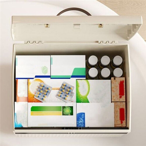 New Three Digit Password Lock Safe Box Two Layers Lockable Lock Box Privacy Security Large Capacity Storage Box Home S 1