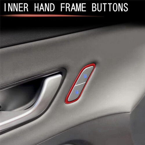 Car  Memory Adjustment Button Trim Frame for   2024 Car Interior Accessories Red 1