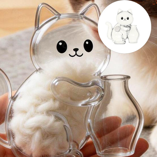 Cats Vase for Keepsakes,Pet Hair,Flower Decorative-1 2