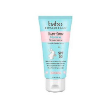 Babo Botanicals Baby Skin Mineral Sunscreen SPF 50, 3 Oz (Pack of 1)