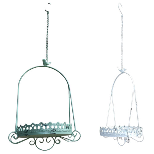 Hanging Planter Bird Feeders Beautiful Leaf Pattern-Green 1