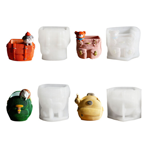 Moule en Silicone polyvalent pour Pots de fleurs-chiot cartable 1