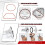 KK-4835 Compressor Piston Kit Connecting Rod Replacement Kit Cable Oil-Free Air Compressor Pump 3