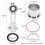 KK-4835 Compressor Piston Kit Connecting Rod Replacement Kit Cable Oil-Free Air Compressor Pump 6
