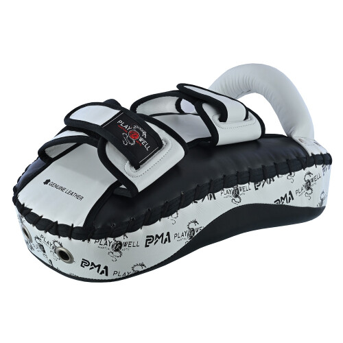 Playwell Elite "Logos V2" Leather Curved Thai Pad - Pair 2
