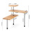 Bamboo Kitchen Countertop Organizer Corner Shelf Storage Display Bathroom Makeup Dresser Table with Hooks Space Saving 7