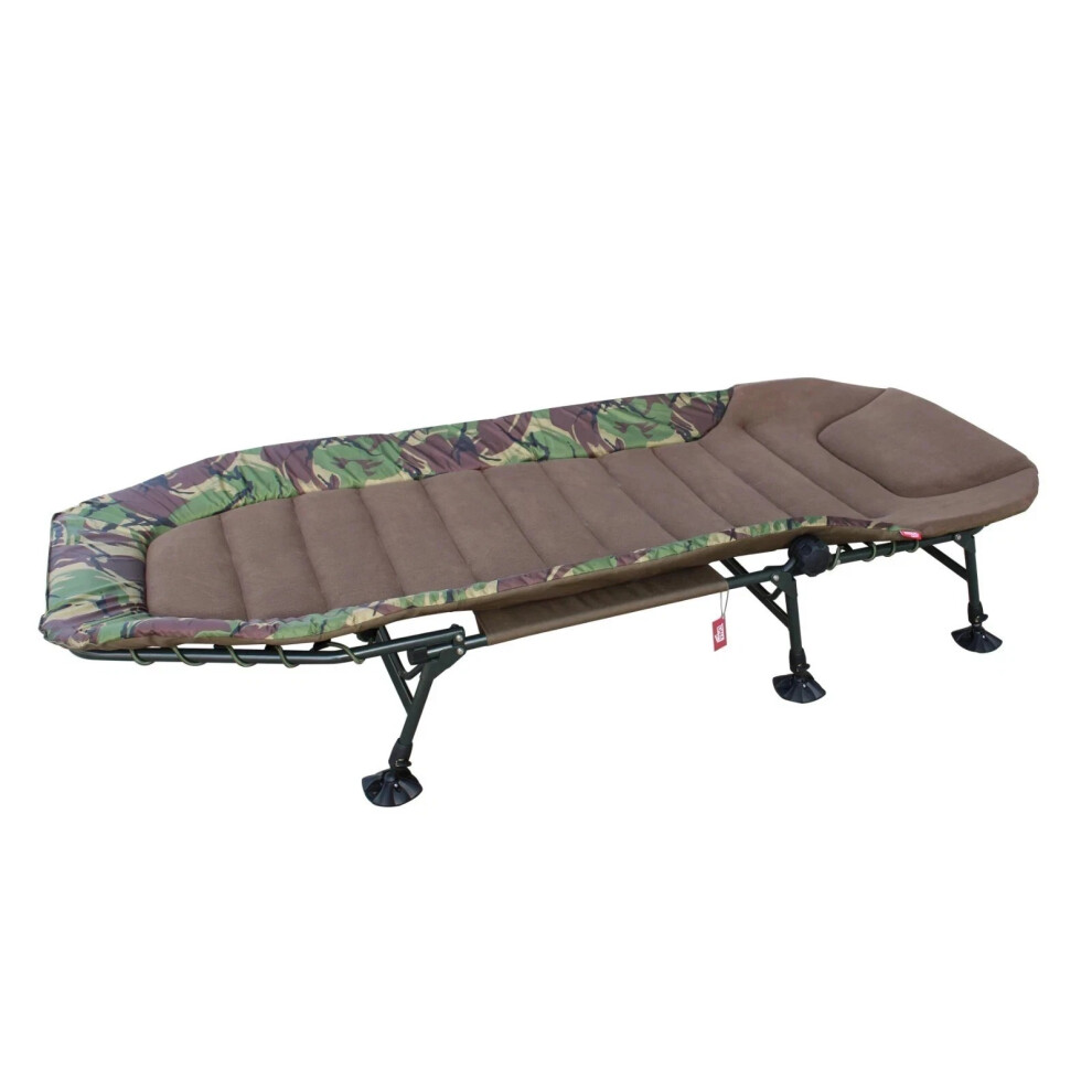 Ngt Xpr Carp Fishing Bed Chair 6 Leg Adjustable Recliner Fleece Lined Bedchair