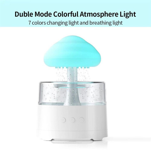 Rain Cloud Humidifier, Mushroom Humidifier, Cloud Humidifier with Adjustable LED Lights, Rain Cloud Diffuser, Remote 1