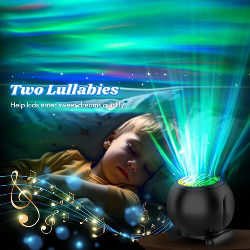 Northern Lights Projector with White Noise & Remote Control-8 Effects, Adjustable  Bedroom Light, Sleep Aid Timer 2