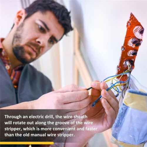 Wire Stripper for Drill, Cable Stripping Tool with Post, Cable Stripper for Hand Drill(16 Square Millimetres) 2