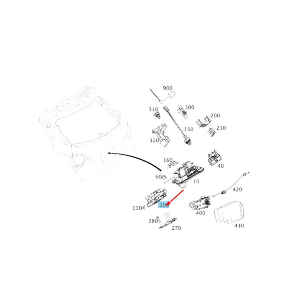 2047400735 Rear Tailgate Lock Actuator For Ml350 Ml550 Glk350 Gl350 Gl450 4712121563734