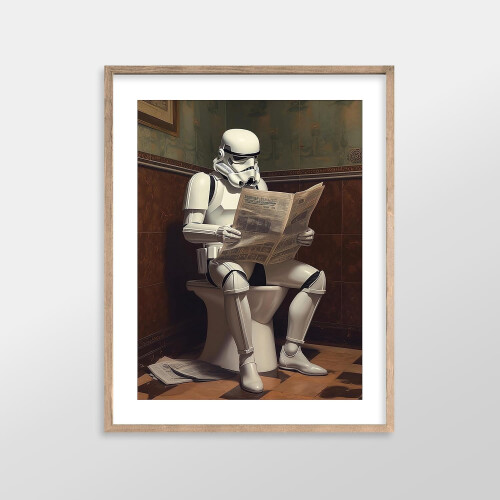 Star Wars Kunstdruck - Vintage Darth Vader, Yoda, 1