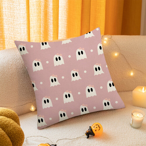 Halloween Pillow Cover Ghost Design 17.7x17.7 Inch 2