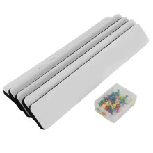 Combo Bekanntmachung Board Streifen - 5 Schwarze Selbst Klebende RüCkseite Magnetischer Metall Filz DrüCken Nagel Bars, Hause BüRo Memo