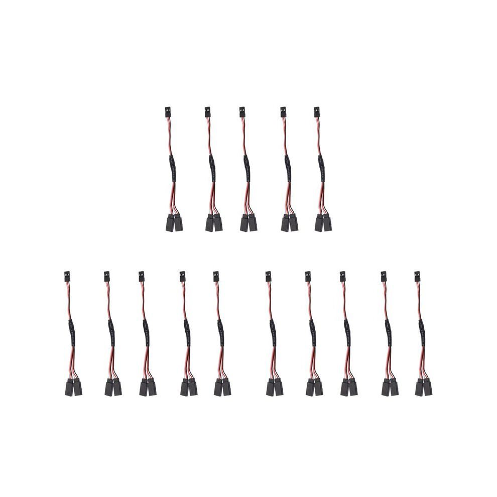 15Pcs/Lot Rc Servo Y Extension Cord Cable Lead Wire For Jr Futaba Rc Servo Rc Airplane Helicopter Car Diy, 15Cm 4713786100326
