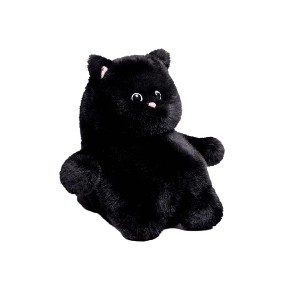 Cat Plush Toy Kitten Super Soft Soothing Sleeping Animal Doll For Children's Birthday Gift Black 6034096228752