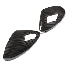 Car Side Rearview Mirror Caps Cover Carbon Fiber Style for Stelvio 2017-2020