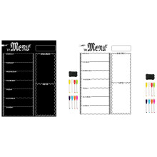 2set A3 Magnetic Whiteboard Sheet for Kitchen Fridge Multipurpose Fridge Weekly White Board Calendar (Black&White)