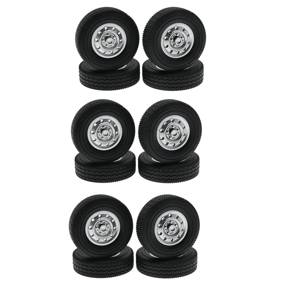 12Pcs Rubber Wheel Tire Tyre For Wpl D12 1/16 Rc Drift Truck Car Spare Parts Accessories 6033967240787
