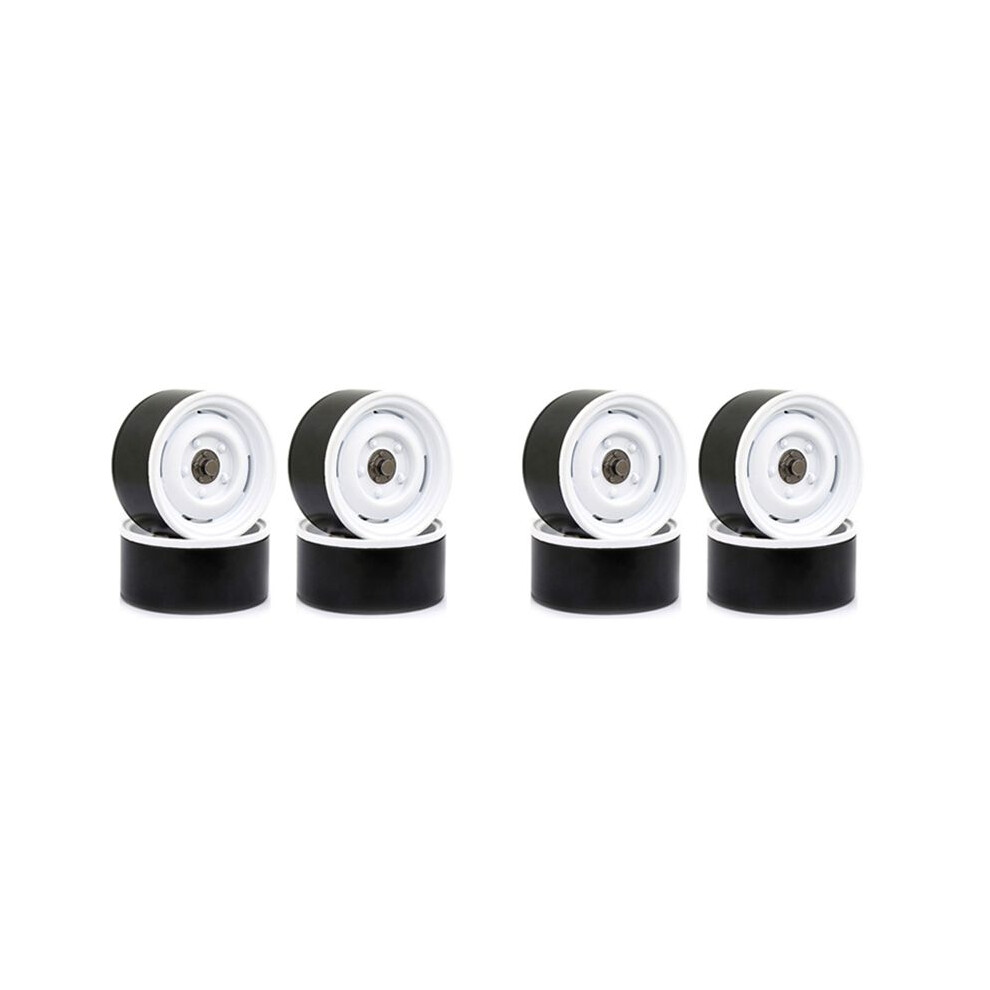 8Pcs Metal 1.9 Beadlock Wheel Rim Hub For 1/10 Rc Crawler Car Axial Scx10 90046 Trx4 Rc4wd D90 Redcat, White 6033402176732