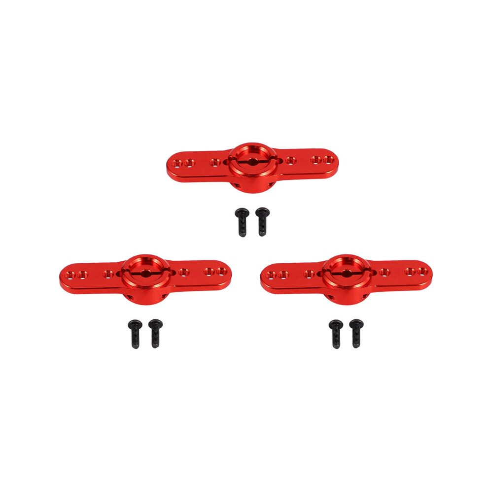 3X Metal 15T Servo Horn 15 Tooth Steering Servo Arm For 1/5 Rc Climbing Car Gasoline / Electricity Red 4713037700817