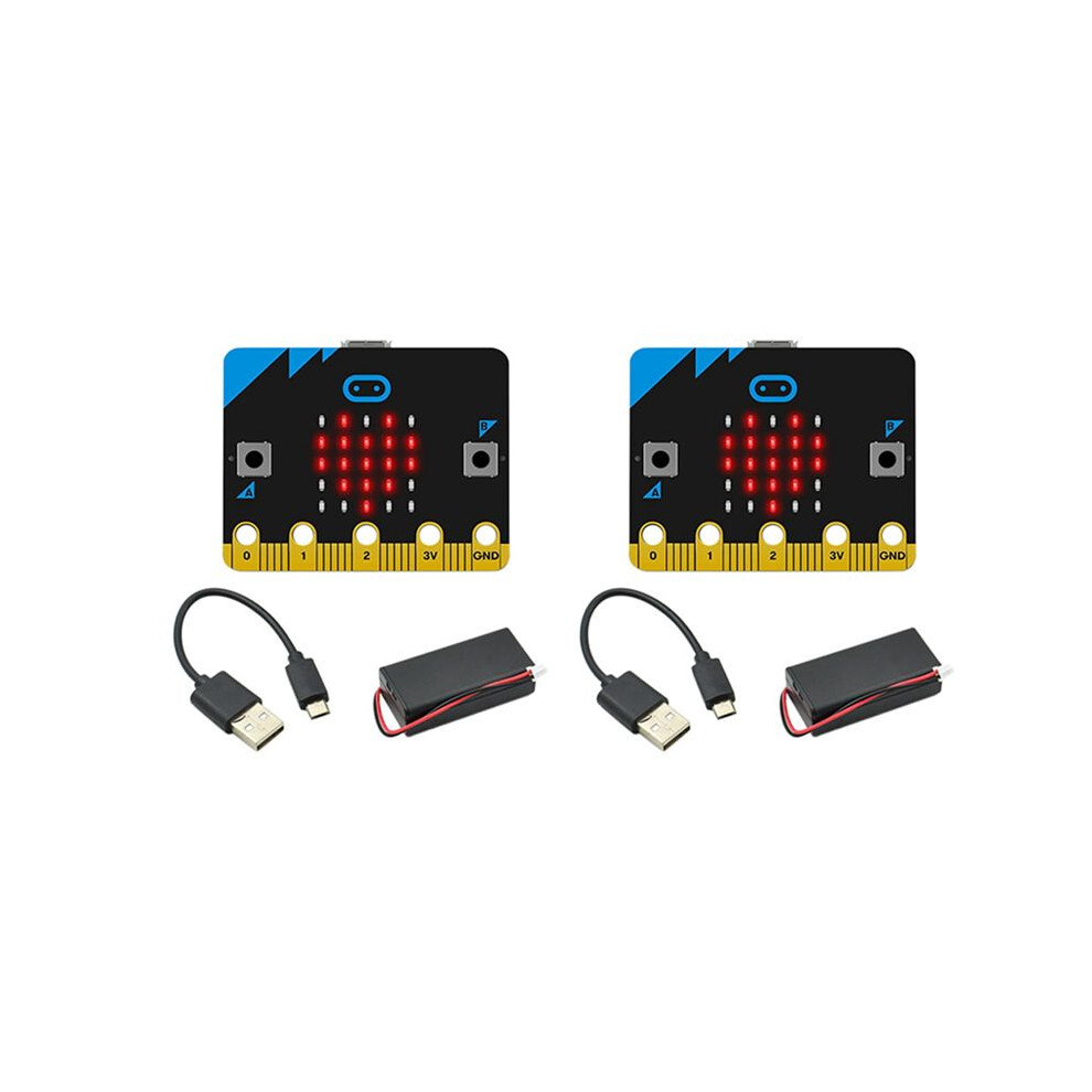 2X Micro:bit V1.5 Development Board Micro:bit Car Kit/Qtruck/Python Education Bbc Microbit Programmable Robot 4714060651039