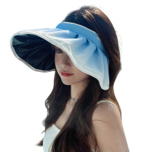 (Blue) Women Visor Hat Summer Sun Visor Hat Golf Cap Summer Hat Foldable Sun Hat With Ponytail Hole Uv Protection Wide Brim  Purple