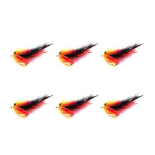 6Pcs New Trout Steelhead Salmon Pike Streamer Fly for Fly Fishing Flies Size 4 Hook