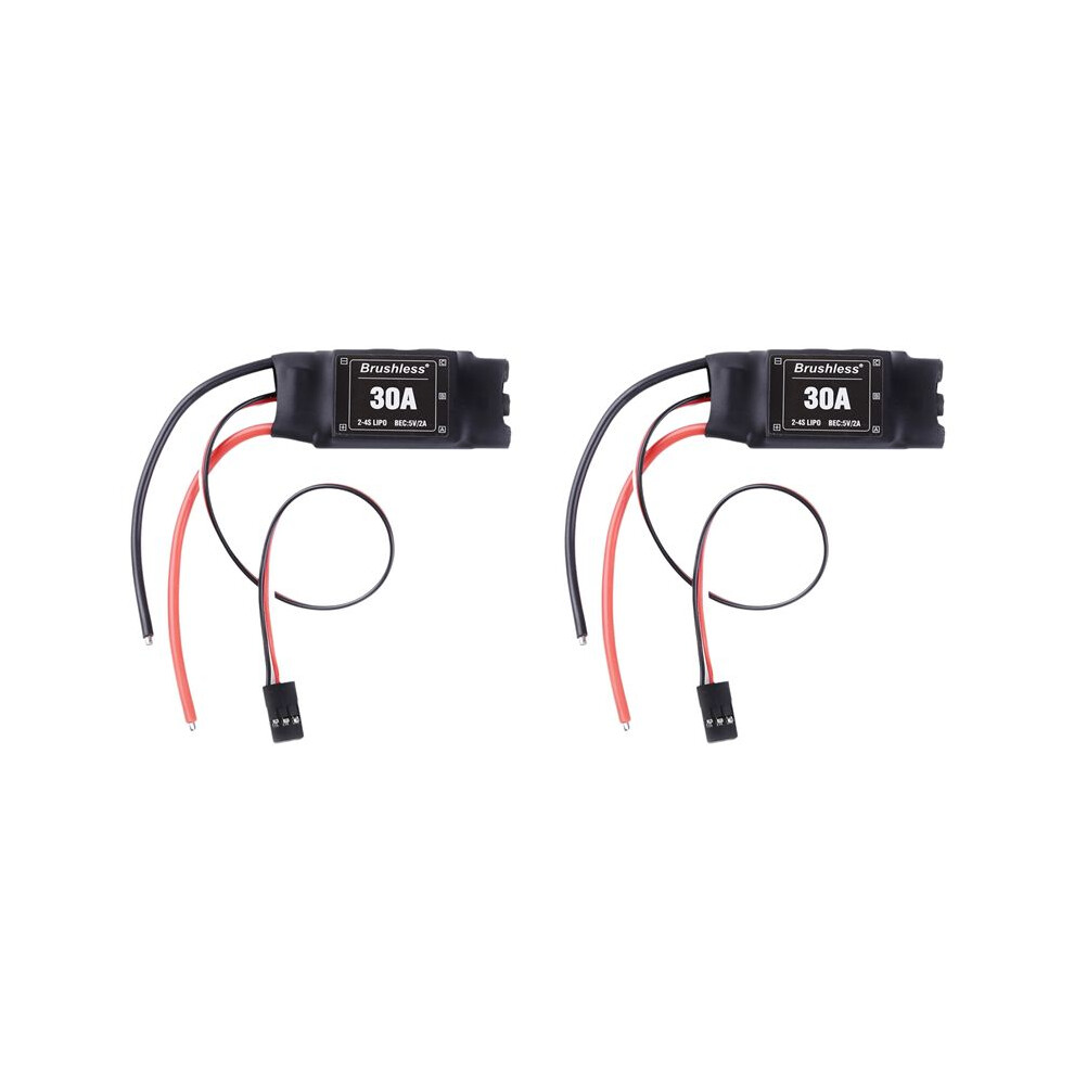 2X Xxd Brushless 30A Esc 2-4S Electric Speed Controller With 5V 2A Bec For Rc Multicopter Helicopter Airplane Short- 6034013902413